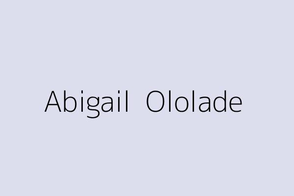 Abigail  Ololade 